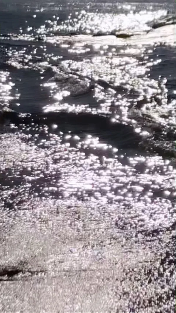 Sunlight on the waves in Melbourne.